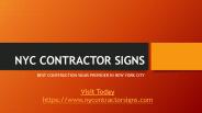 NYC CONTRACTOR SIGNS