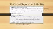 Thai Spa in Udaipur – Muscle Flexibility