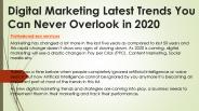 Digital Marketing latest trends