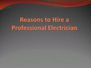 Hire a Professional Electrician