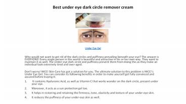 Under Eye Gel By Nicci Skin Care