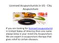 Licensed Acupuncturists in US - City Acupuncture