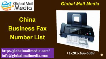 China Business Fax Number List
