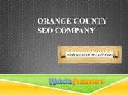 Orange County SEO Company- Websitepromoters