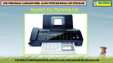Denmark Fax Marketing List