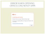 Fix Error when opening Office.com/setup apps