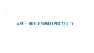 Mobile Number Portability