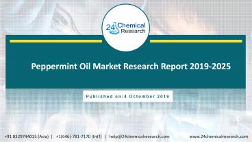 Peppermint Oil Market