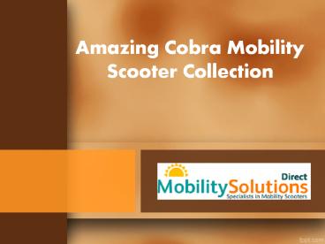 Amazing Collection of Drive Cobra Mobility Scooter