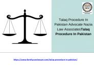 Talaq Procedure In Pakistan - Legal Firm In Pakistan