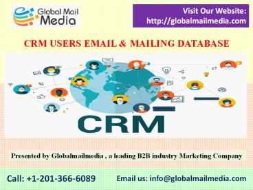 CRM USERS EMAIL & MAILING DATABASE List In USA
