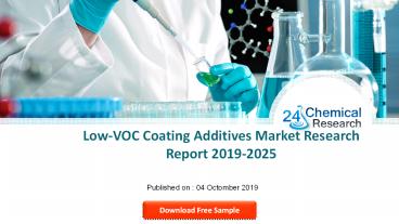 Low VOC Coating Additives Market