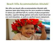 Beach Villa Accommodation Aitutaki