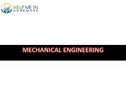 mechanical engineering assignment help