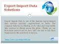 Trade Import Data PowerPoint PPT Presentation