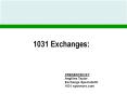 Current trends  of 1031 exchange  and Info (1) PowerPoint PPT Presentation