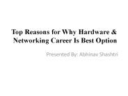 Top Reasons for Why Hardware & Networking Career Is Best Option