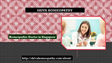Homeopathic Doctor in Singapore