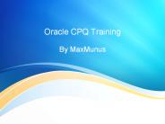 Oracle CPQ Training | Oracle CPQ Online Training