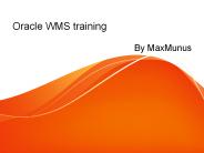 Oracle WMS Online Training Offers By MaxMunus