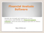 Financial Analysis Software
