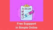 Free Suppport in Simple Online Task