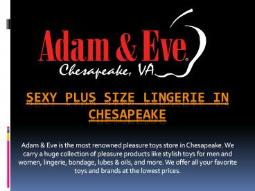 Plus Size Lingerie in Chesapeake