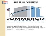 Equipment Leasing Company in USA- Commercial Funding USA