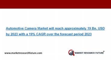 Automotive Camera Market