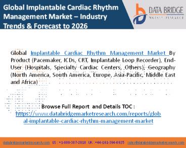 Global implantable cardiac rhythm management market