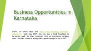 New Business and Franchise Opportunities in Karnataka