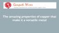 The amazing properties of copper PowerPoint PPT Presentation