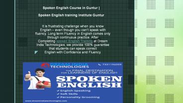 Spoken English Course in Guntur | Spoken english training Institute Guntur