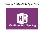 How to Fix OneNote Sync Error