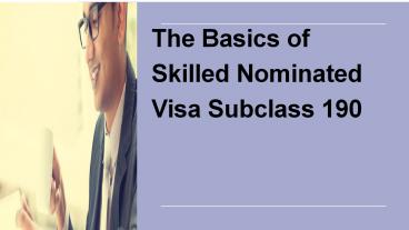 Australian Skilled Nominated Visa Subclass 190 | ISA Migrations