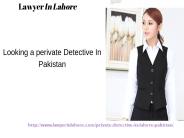 Professional & Offical Private Detective In Lahore (Pakistan) 2019