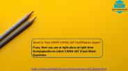 Download Valid CWNP CWNA-107 Question Answers – Dumpspass4sure