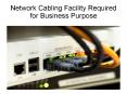 Network Cabling Facility Required for Business Purpose PowerPoint PPT Presentation
