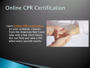 Online CPR Certification