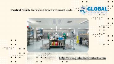 Central Sterile Services Director Email Leads