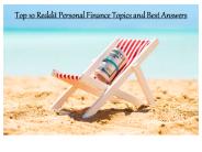 Top 10 Reddit Personal Finance Topics and Best Answers