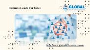 Business Leads For Sales