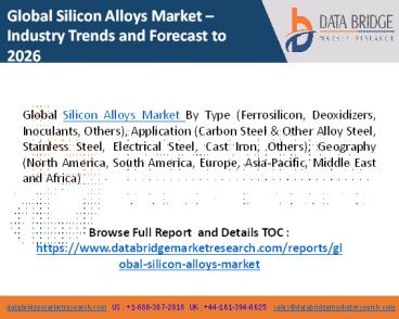 Global silicon alloys market
