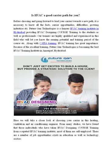 Is HVAC a good carrier path for you?