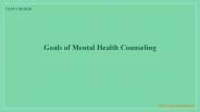 Goals of Mental Health Counseling