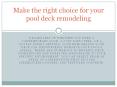 Decking over swimming pool PowerPoint PPT Presentation