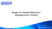 Need For Student Behaviour Management System In School