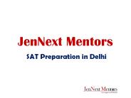 SAT Coaching in Delhi by JenNext Mentors