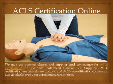ACLS Recertification
