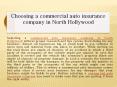 Choosing a commercial auto insurance company in North Hollywood PowerPoint PPT Presentation